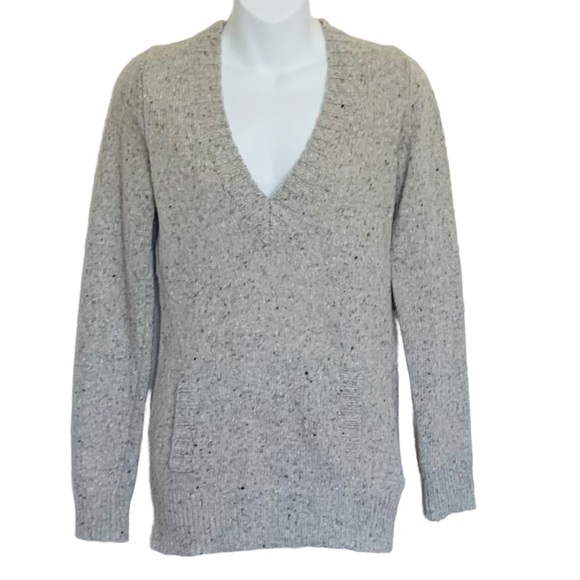 J.Crew Wool Mohair Angora Rabbit Hair Blend V-Neck Sweater Sz XS - Picture 1 of 6